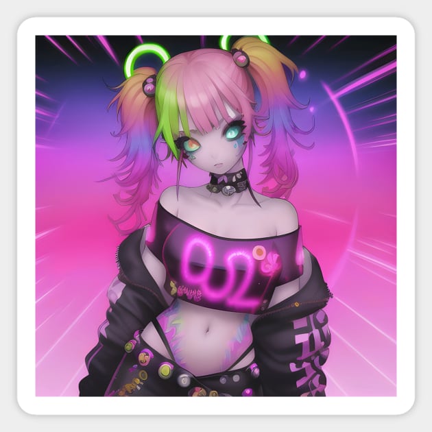 Sexy Cosplay Rave Kawaii Girl Sticker by animegirlnft